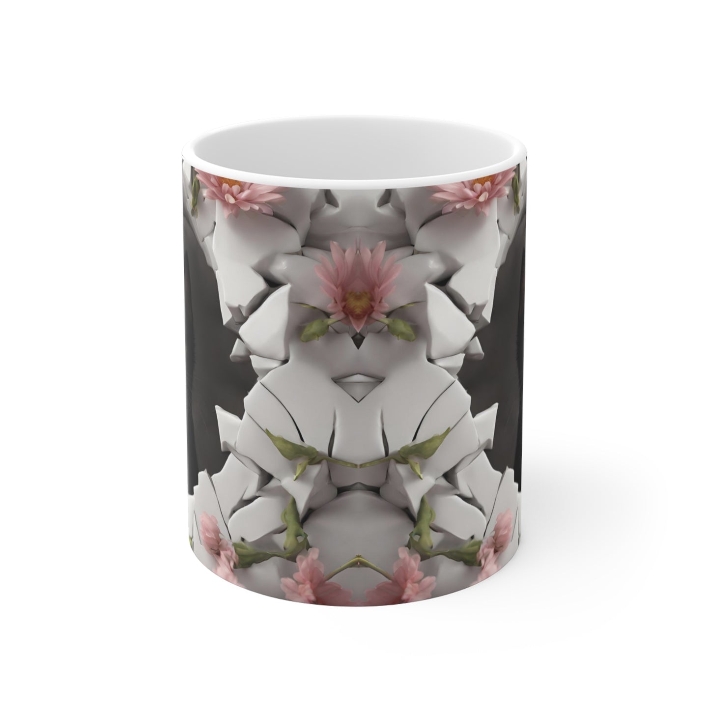 3D Black Kitty Kitten Peeking Through Hole in Wall Coffee Mug Gift for Cat Lover